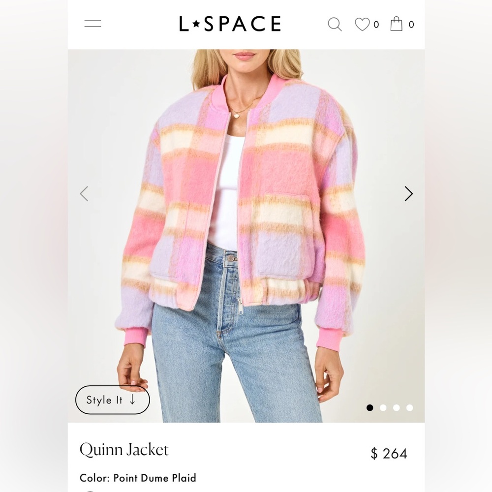 L*Space Quinn Plaid Jacket